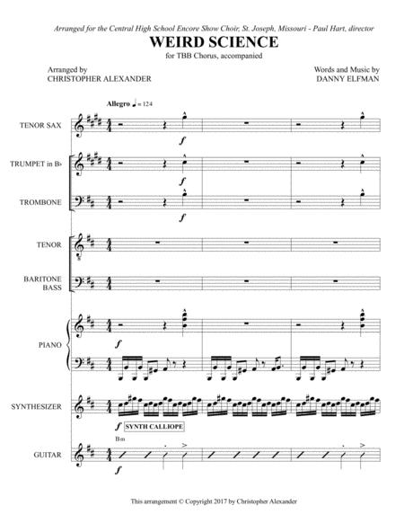 Weird Science Full Score And Parts Sheet Music