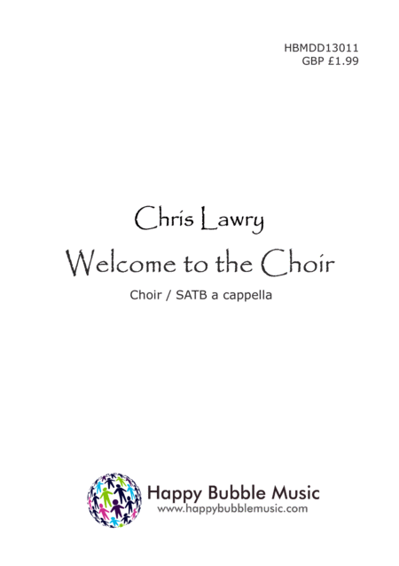 Welcome To The Choir Satb Choir Score Sheet Music