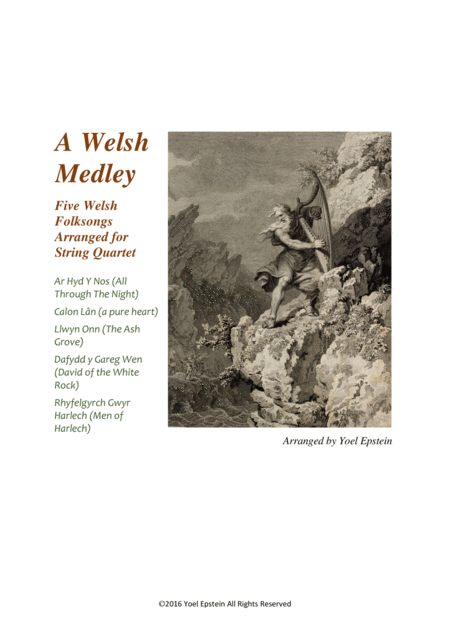 Free Sheet Music Welsh Medley Five Traditional Celtic Folk Songs Arranged For String Quartet