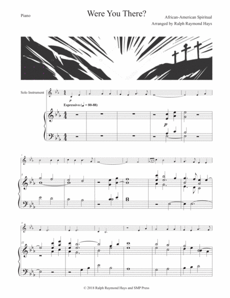 Were You There When They Crucified My Lord For Solo Instrument And Piano Sheet Music