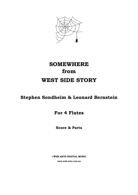 West Side Story Somewhere For 4 Flutes Sheet Music