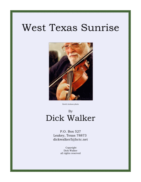 Free Sheet Music West Texas Sunrise