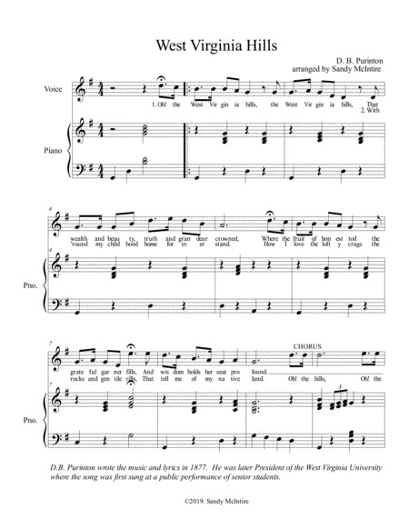 West Virginia Hills Sheet Music