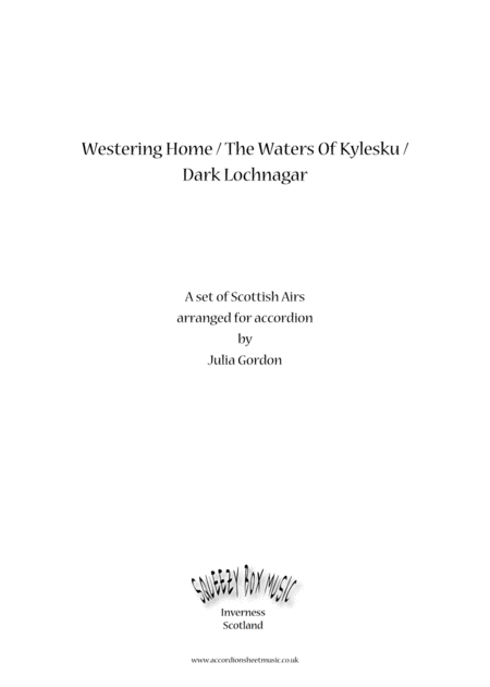 Free Sheet Music Westering Home The Waters Of Kylesku Dark Loch Nagar