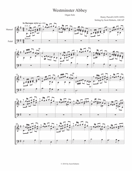 Westminster Abbey Sheet Music