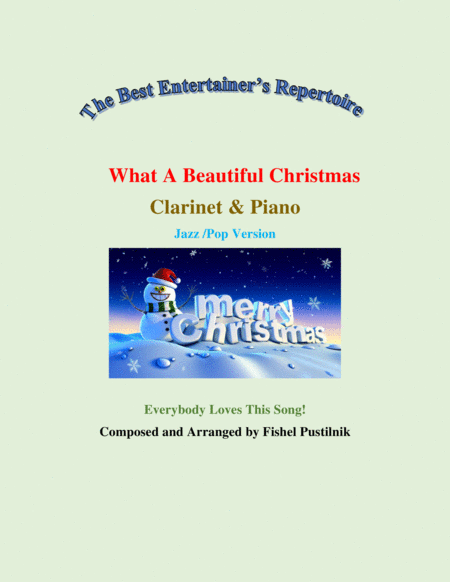 What A Beautiful Christmas Piano Background For Clariet And Piano Sheet Music