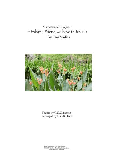 What A Friend We Have In Jesus For Violin Duet Sheet Music