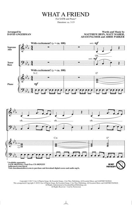 What A Friend Sheet Music