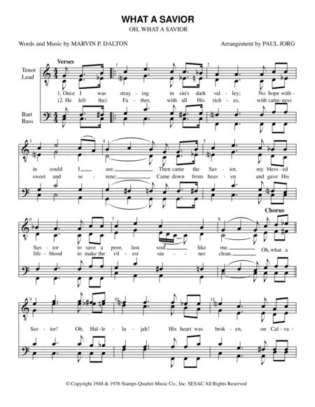 What A Savior Oh What A Savior Sheet Music