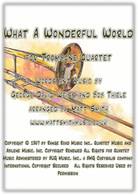 What A Wonderful World Trombone Quartet Sheet Music