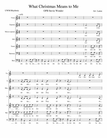 What Christmas Means To Me Satb A Cappella Sheet Music