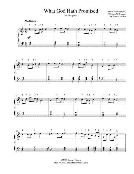 What God Hath Promised For Easy Piano Sheet Music