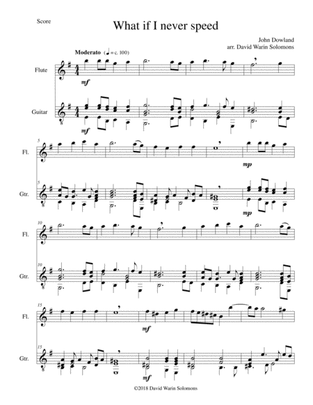 Free Sheet Music What If I Never Speed For Flute And Guitar