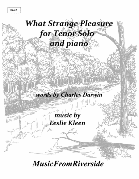 What Strange Pleasure For Tenor And Piano Sheet Music