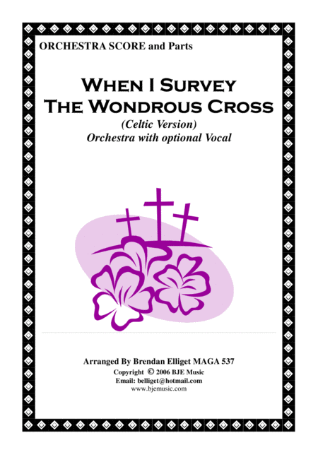 Free Sheet Music When I Survey The Wondrous Cross Celtic Version Orchestra F Major Score And Parts