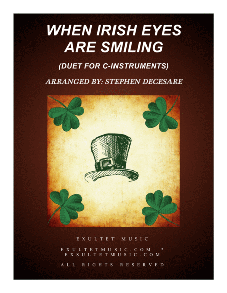 Free Sheet Music When Irish Eyes Are Smiling Duet For C Instruments