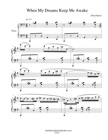 When My Dreams Keep Me Awake Sheet Music