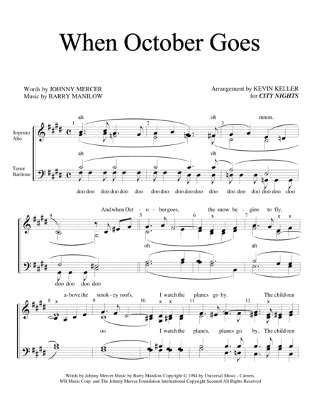 When October Goes Sheet Music