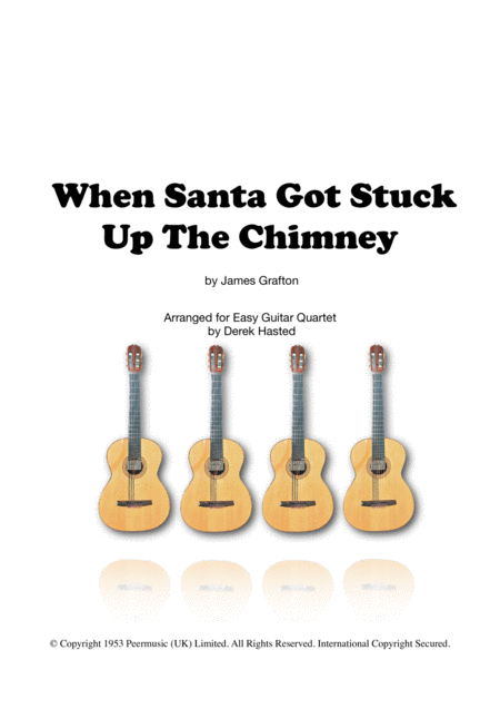 When Santa Got Stuck Up The Chimney 4 Guitars Sheet Music