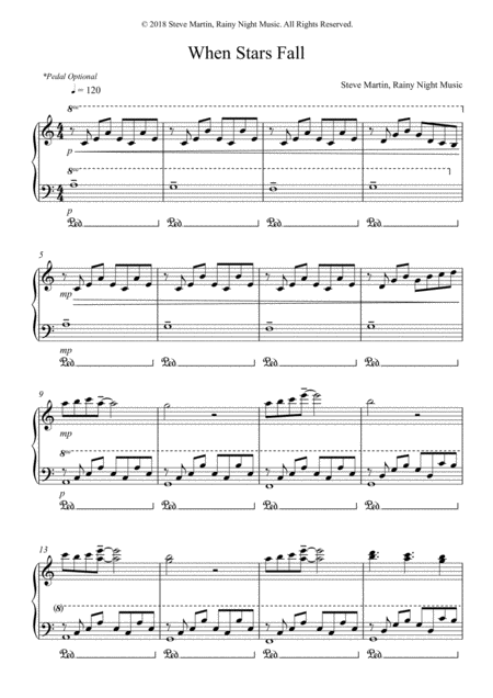 Free Sheet Music When Stars Fall