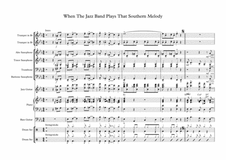 When The Jazz Band Plays That Southern Melody 6 Horns Sheet Music