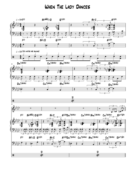 Free Sheet Music When The Lady Dances Score And Parts