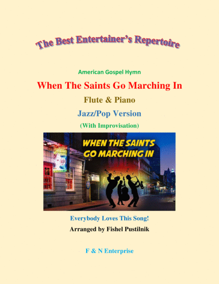 Free Sheet Music When The Saints Go Marching In Piano Background For Flute And Piano With Improvisation Video