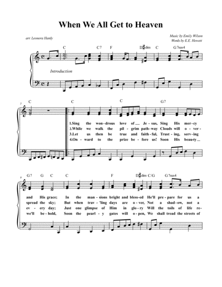 When We All Get To Heaven Sheet Music