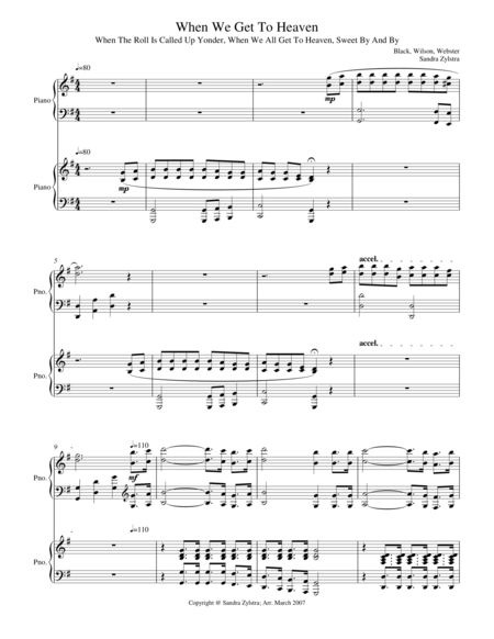 When We Get To Heaven 2 Piano Duet Sheet Music