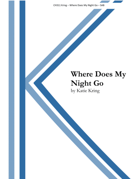 Where Does My Night Go Sab Sheet Music