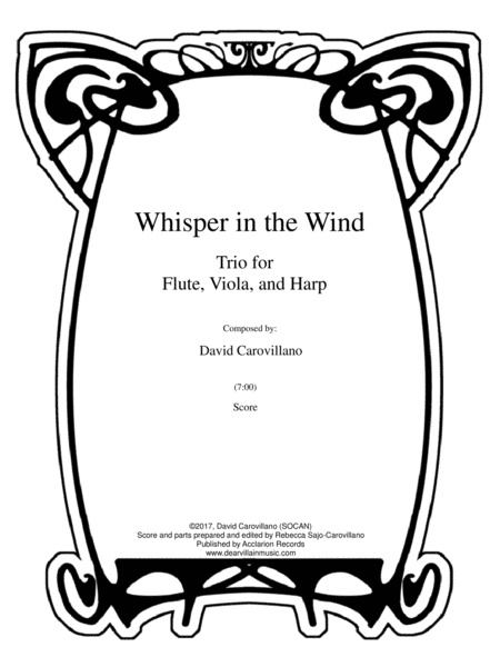 Whisper In The Wind Sheet Music