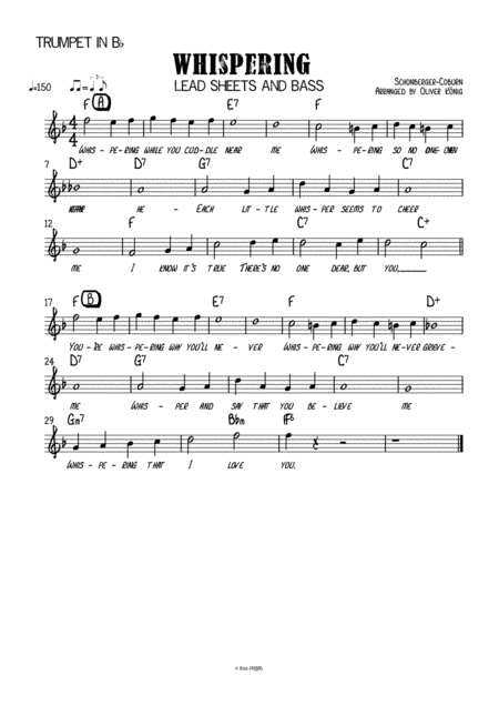 Free Sheet Music Whispering For Trumped