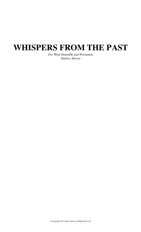 Free Sheet Music Whispers From The Past