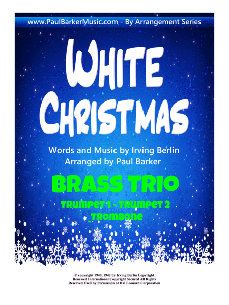 White Christmas Brass Trio Sheet Music