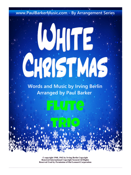 White Christmas Flute Trio Sheet Music