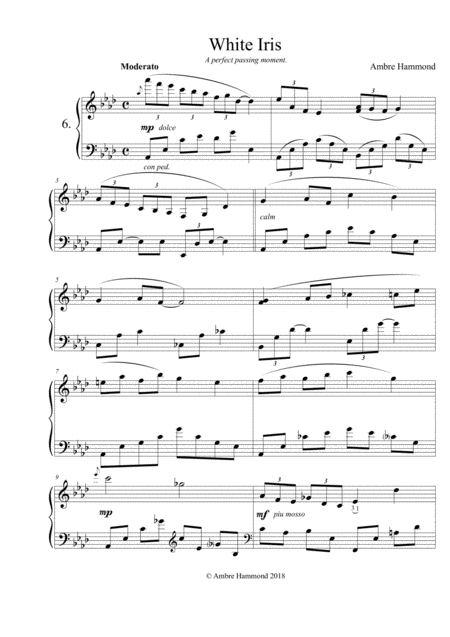 White Iris Sheet Music