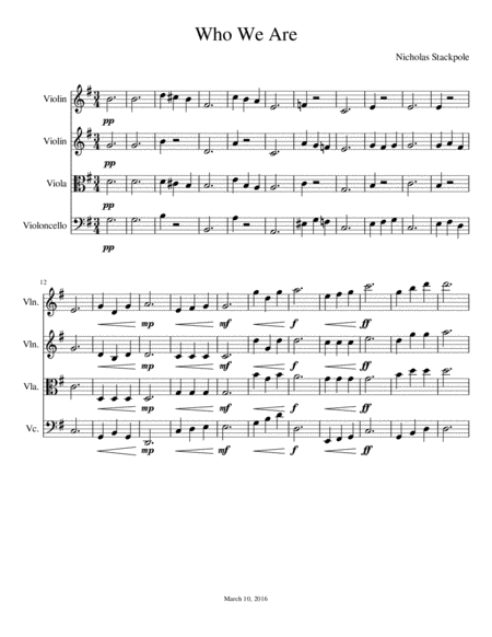 Who We Are Sheet Music