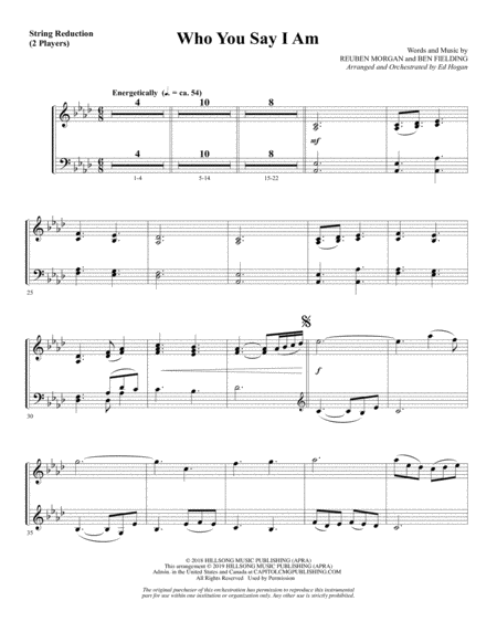 Free Sheet Music Who You Say I Am Arr Ed Hogan Keyboard String Reduction