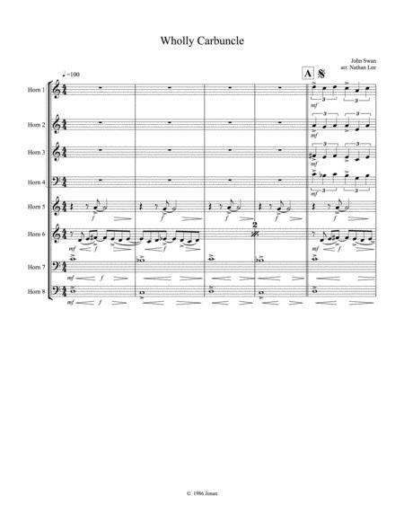 Free Sheet Music Wholly Carbuncle For 8 Horns