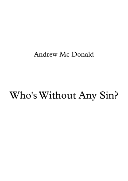 Whos Without Any Sin Sheet Music