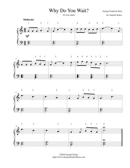 Free Sheet Music Why Do You Wait For Easy Piano
