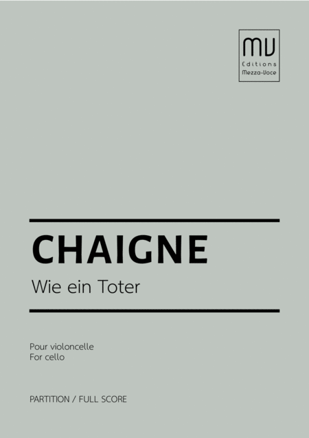 Free Sheet Music Wie Ein Toter For Solo Cello