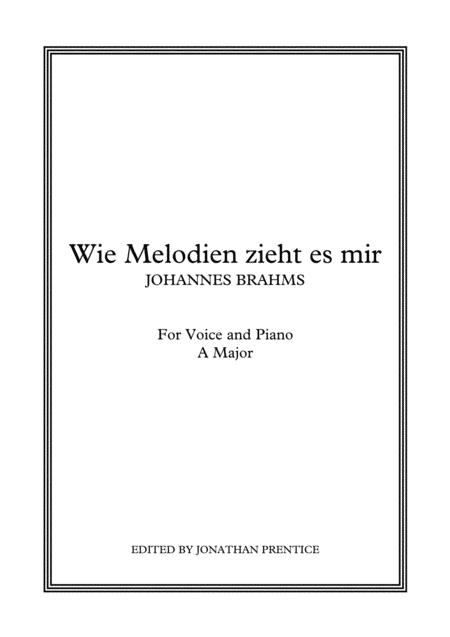 Free Sheet Music Wie Melodien Zieht Es Mir A Major