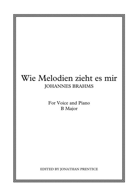 Free Sheet Music Wie Melodien Zieht Es Mir B Major