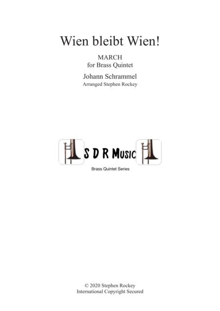 Wien Bleibt Wien March For Brass Quintet Sheet Music