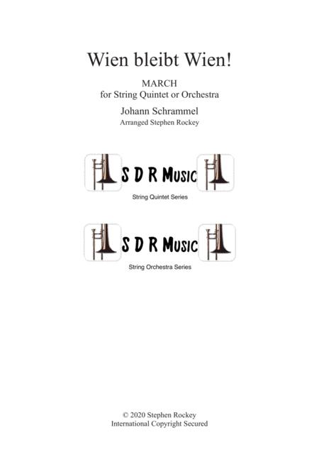 Wien Bleibt Wien March For String Quintet Or Orchestra Sheet Music