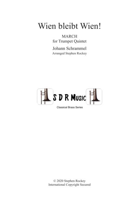 Wien Bleibt Wien March For Trumpet Quintet Sheet Music