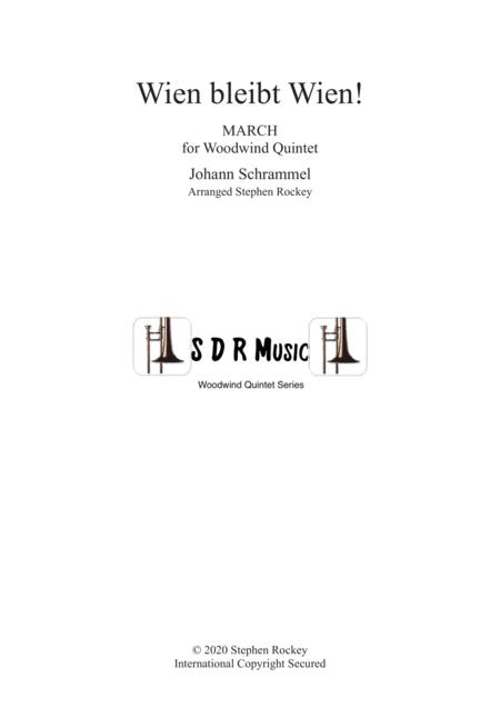 Free Sheet Music Wien Bleibt Wien March For Woodwind Quintet