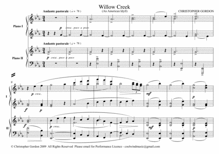 Willow Creek An American Idyll For 2 Pianos Sheet Music