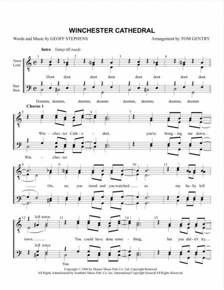 Winchester Cathedral Ttbb Sheet Music